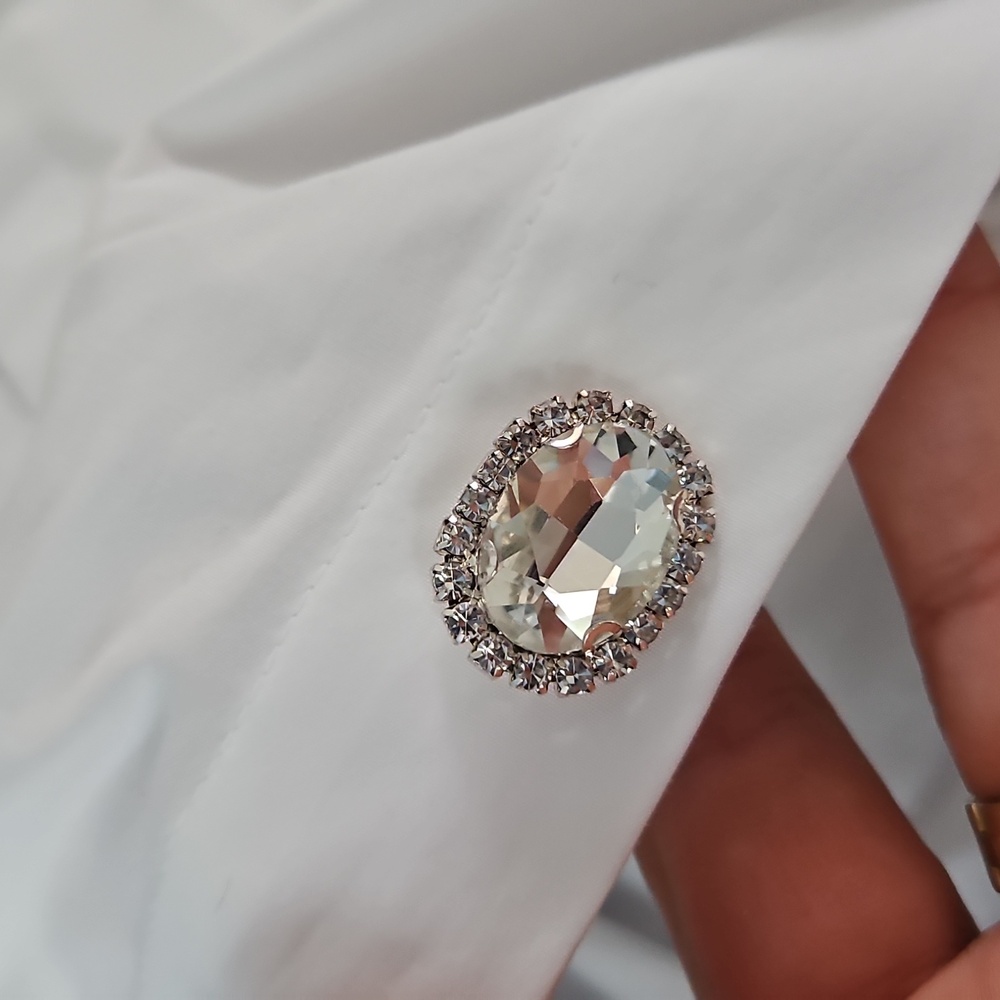 Maje oversized poplin shirt Classic White Men's Shirt - Picture 6 of 7